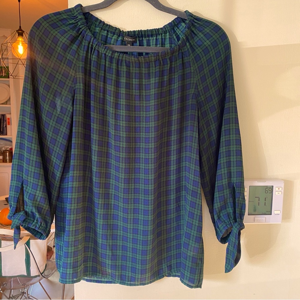 Talbots Tartan Plaid Blouse